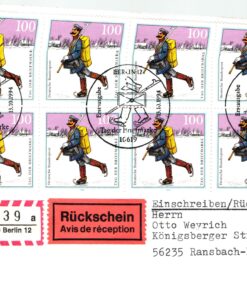Deutschland, Sport, Mi. 1764 Reko FDC Eislauf Briefträer Post Winter Schlittschuhe Ice Scating