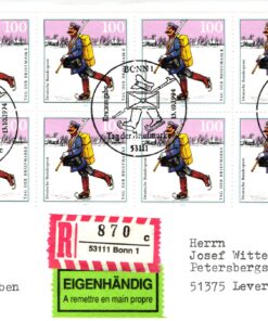 Deutschland, Sport, Mi. 1764 Reko FDC BONN Eislauf Briefträer Post Winter Schlittschuhe Ice Scating