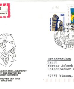 Deutschland, Sport, Mi. 1719 Reko IOC Hohenlohe IMOS Centolymbria '96 1996 Olympische Spiele