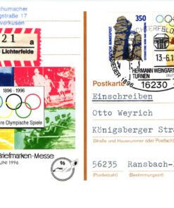 Deutschland, Sport, Mi. 1861 Reko 100 J. Olympische Spiele,Hermann Weingärtner Turnen