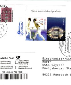 Deutschland, Sport, Mi. 2443A Reko FDC Fecht WM Leipzig 2005 Bonn
