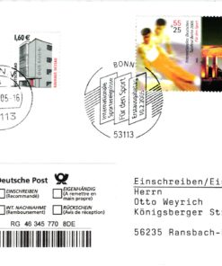 Deutschland, Sport, Mi. 2441 Reko FDC Turnfest Berlin 2005 Bonn