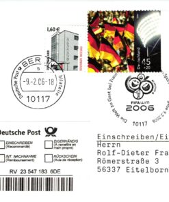 Deutschland, Sport, Mi. 2517 Reko 2006 FIFA Fußball WM Berlin Gast bei Freunden