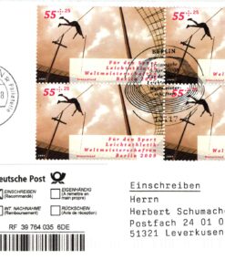 Deutschland, Sport, Mi. 2729 Reko 2009 Leichtathletik WM Berlin Stabhochsprung