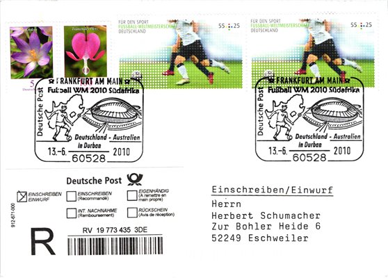 Deutschland, Sport, 2010 Fußball WM Frankfurt Südafrika Australien Soccer