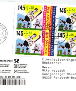 Deutschland, Sport, Mi. 2860 FDC 2011 Hockey EM Berlin Reko 
