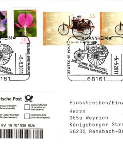 Deutschland, Sport, Mi. 2867 Reko FDC 2011 125 Jahre Automobil Essen