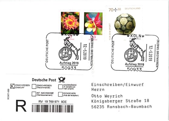 Deutschland, Sport, Mi. 3235 2019 1. FC Köln Aufstieg Fußball Soccer 