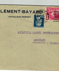 France, Paris 1924, Letter to Swiss, Pasteur and 25c  Olympic Games, Olympia, JO