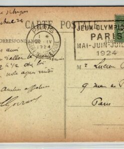 France, Paris 1924, Flier Paris Gare Saint Lazare Jeux Olympiques, Olympic Games, Olympia, JO