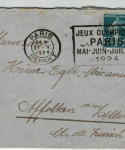 France, Paris 1924, Flier Paris Depart to Swiss Jeux Olympiques, Olympic Games, Olympia, JO