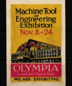 Poster stamp cinderella Vignette Machine Tool Exhibition Olympia Werkzeug Maschinen