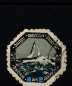 Poster stamp cinderella Vignette Durch muß des Kieles Erz Segeln Boot