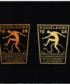Poster stamp cinderella Vignette Ausstellung Gesundheitspflege Leibesübungen 1926
