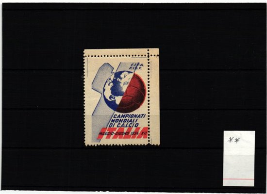 Poster stamp cinderella Vignette Campionati mondiali Calcio Italia 1936 Fußball Soccer