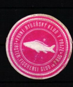 Fischerei Club Prag Fish Praha Praze RYBARSKY Klub Praze Poster stamp cinderella Vignette 