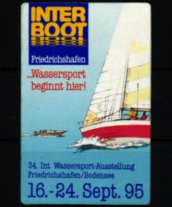 Poster stamp cinderella Vignette Interboot Friedrichshafen Bodensee Segeln Wassersport 1995