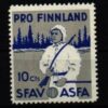 Poster stamp cinderella Vignette Pro Finnland SFAV ASFA Biathlon Wintersport Skiing