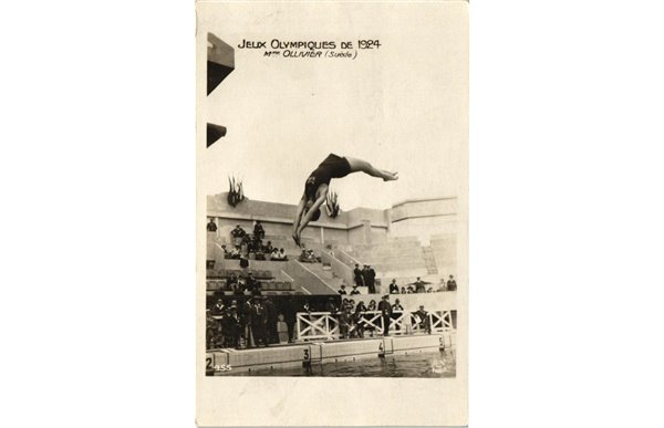 CPA Olympic Jeux olympiques Paris 1924 Ollivier Diving AN 455 Natation Suede Olympic Games