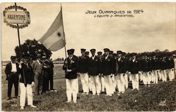 CPA Olympic Jeux olympiques Paris 1924 Argentine Equipe AN 352 Opening Ceremony Olympic Games