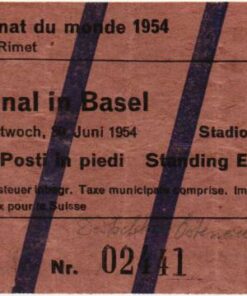 Ticket Championanat de monde 1954 Soccer Eintrittskarte Bern Deutschland Türkei WM Fußball, FIFA World Cup, Rimet