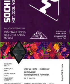 Olympic Games Sochi 2014 Freestyle Skiing Moguls 06.02.2014 Ticket
 Olympische Spiele Buckelpiste