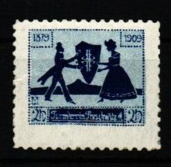 Poster stamp cinderella Vignette Sport Turnverein Proschwitz 1909