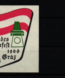 Poster stamp cinderella Vignette Sport Bundes Turnfest 1960 Graz ÖTB