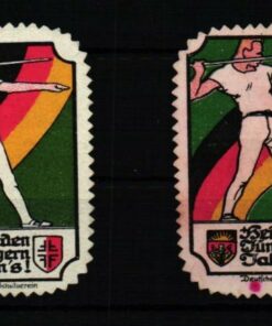 Poster stamp cinderella Vignette Sport Heil Jüngern Jahn's Deutscher Schulverein Turnverein