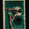 Poster stamp cinderella Vignette Sport Gymnstique Fete Federale Feminine Nice 1934