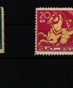 Poster stamp cinderella Vignette Sport Reklamemarke Olympic Olimpici Amsterdam 1928 Polacy Olympique