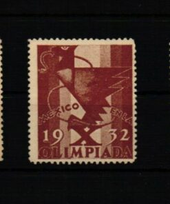 Poster stamp cinderella Vignette Sport Reklamemarke Olympic Olimpici Los Angeles 1932 Mexico ENLA Olympique