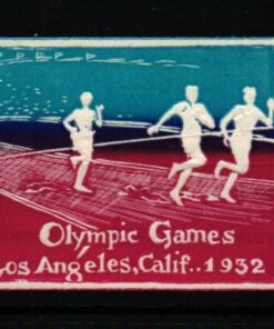 Poster stamp cinderella Vignette Sport Reklamemarke Olympic Olimpici Los Angeles USA 1932 MNH Olympique
