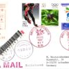 Japan registered card 1998 Nagano Olympic Games posted Kawanakajia and Nagano Opening Ceremony