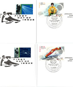 USA & Germany 4 cover 2002 Salt Lake City Olympic Games FDC