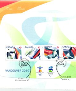 Canada cover 2009 2010 Vancouver Olympic Games FDC Paralympic Sledge Hockey Curling Ski Bob