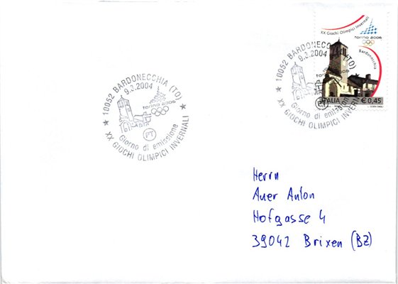 Italy, Torino 2006 FDC 2004 Pragelato, Bardonecchia, Sauze d'Oulx Turin, Olympische Winterspiele, Olympic Winter Games – Bild 4