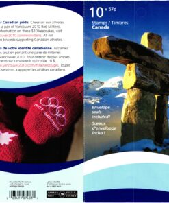 Canada, Stamp Booklet no stamps, Olympic Games Vancouver 2010 Stone, Olympische Winterspiele