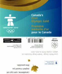 Canada, First Olympic Gold Medal médeille d'or, Olympic Games Vancouver 2010, Olympische Winterspiele