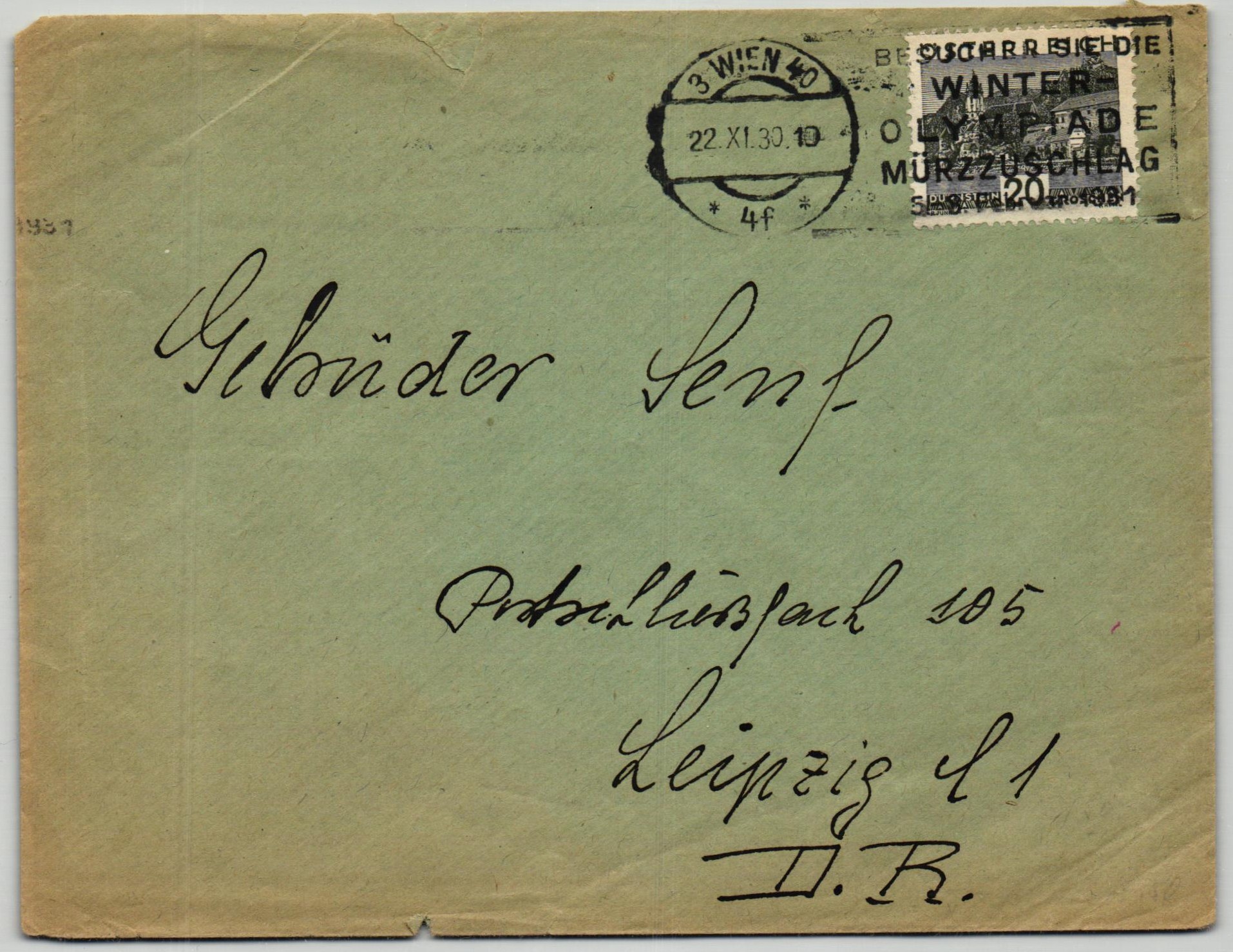 Österreich, Wien 1932 Winter Olympiade Mürzzuschlag Lake Placid Olympic Games, Olympia, JO